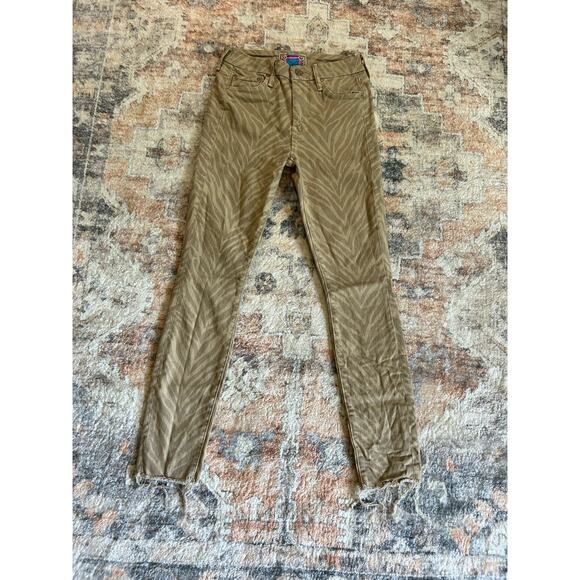 Mother jeans printed Looker ankle Fray pants size 25 - Picture 1 of 13